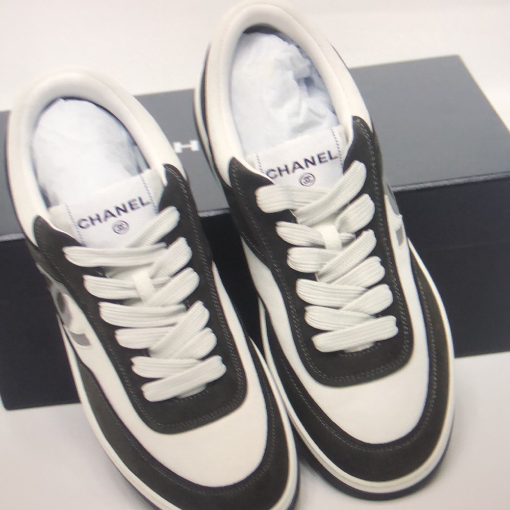 Channel Men’s Gray and White Sneakers - Picture 9 of 9